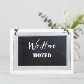 Eenvoudige Rustieke Bericht: Verhuisd Nieuw Adres Aankondiging (Staand voorkant)