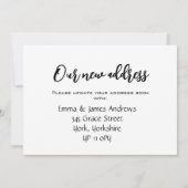 Eenvoudige Rustieke Bericht: Verhuisd Nieuw Adres Aankondiging (Achterkant)