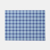 Eenvoudige Rustieke Blauwe Stijl Check  Deurmat (Voorkant)