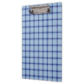 Eenvoudige Rustieke Blauwe Stijl Check  Klembord (Links)