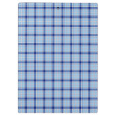 Eenvoudige Rustieke Blauwe Stijl Check  Klembord (Achterkant)