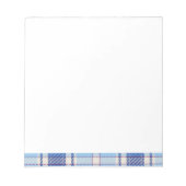 Eenvoudige Rustieke Blauwe Stijl Check Notitieblok (Voorkant)