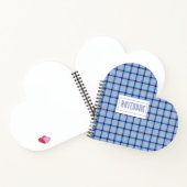Eenvoudige Rustieke Blauwe Stijl Check  Notitieboek (Binnen)