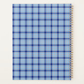 Eenvoudige Rustieke Blauwe Stijl Check  Planner (Achterkant)