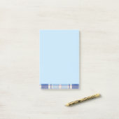 Eenvoudige Rustieke Blauwe Stijl Check Post-it® Notes (Op bureau)