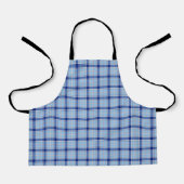 Eenvoudige Rustieke Blauwe Stijl Check Schort (Voorkant)