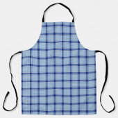 Eenvoudige Rustieke Blauwe Stijl Check  Schort (Voorkant)