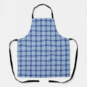 Eenvoudige Rustieke Blauwe Stijl Check Schort (Voorkant)