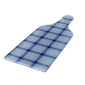 Eenvoudige Rustieke Blauwe Stijl Check  Snijplank (Hoek)