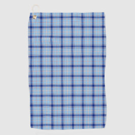 Eenvoudige Rustieke Blauwe Stijl Schake  Golfhanddoek