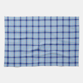 Eenvoudige Rustieke Blauwe Stijl Schake  Theedoek