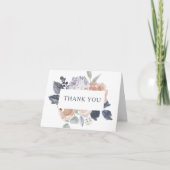 Eenvoudige rustieke bloemen bedankje bedankkaart (Voorkant)