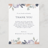 Eenvoudige rustieke bloemen dank u receptie Kaart (Voorkant)