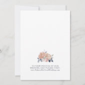 Eenvoudige rustieke bloemen elopement aankondiging (Achterkant)