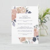 Eenvoudige rustieke bloemen Laten we de uitnodigin Kaart (Staand voorkant)