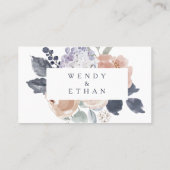 Eenvoudige rustieke bloemen platte bruiloft plaats plaatskaartje (Achterkant)