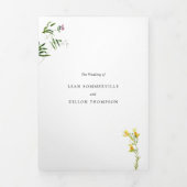 Eenvoudige rustieke bloemen wilde bloem elegante b drieluik uitnodiging (Cover)