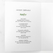 Eenvoudige rustieke bloemen wilde bloem elegante b drieluik uitnodiging (Binnenzijde eerst)