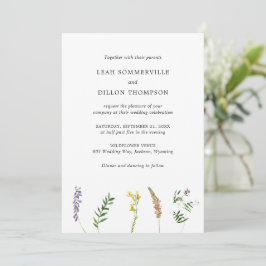 Eenvoudige rustieke bloemen wilde bloem elegante b kaart