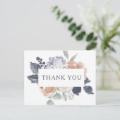 Eenvoudige rustieke bloemenbruiloft dank u Briefka Briefkaart (Staand voorkant)