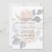 Eenvoudige rustieke bloemenbruiloft uitnodiging (Voorkant)