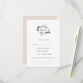 Eenvoudige rustieke bloemenlied Aanvraag RSVP-kaar RSVP Kaartje