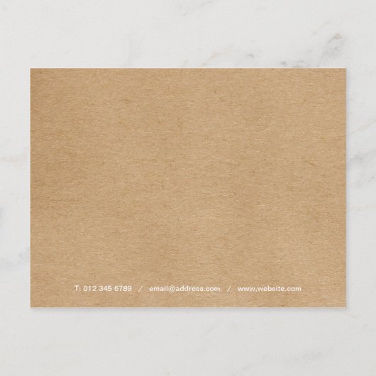 Eenvoudige Rustieke Bloemenslingers Zakelijke Dank Briefkaart (Achterkant)