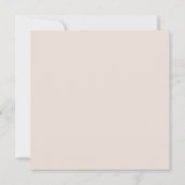 Eenvoudige rustieke bloemenvierkante bruiloft uitn kaart (Achterkant)