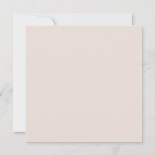 Eenvoudige rustieke bloemenvierkante bruiloft uitn kaart (Achterkant)