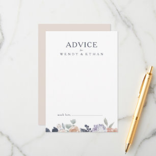 Eenvoudige Rustieke Bloemige Trouwadvieskaart Advieskaart