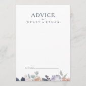 Eenvoudige Rustieke Bloemige Trouwadvieskaart Advieskaart (Voorkant)