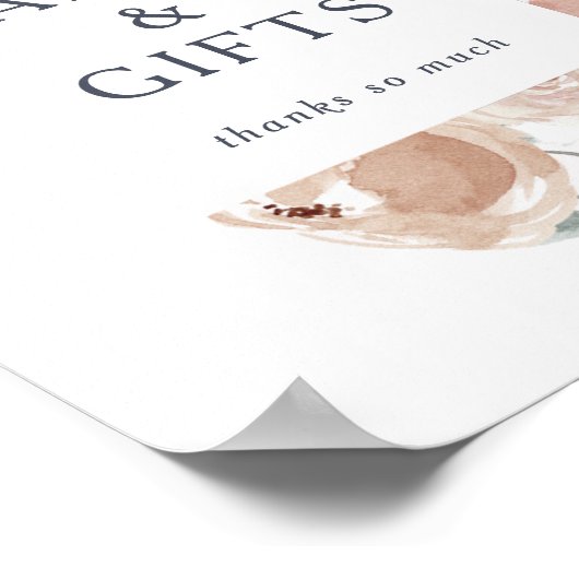 Eenvoudige Rustieke Bloemkaarten en Cadeaus Bord Poster (Hoek)