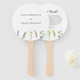 Eenvoudige Rustieke Boho Bloemige Wilde Bloemen Br Handwaaier