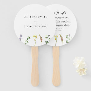 Eenvoudige Rustieke Boho Bloemige Wilde Bloemen Br Handwaaier