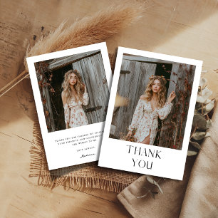 Eenvoudige rustieke Boho bruiloft Vrijgezellenfees Bedankkaart