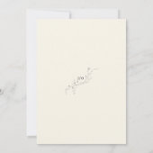 Eenvoudige rustieke botanische bloemen minimalisti kaart (Achterkant)