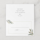 Eenvoudige rustieke botanische Waterverf kruid bru Plaatskaartje (Buitenkant ongevouwen)