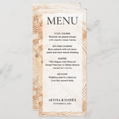 Eenvoudige rustieke bruiloft hout boomschors menu (Voorkant / Achterkant)