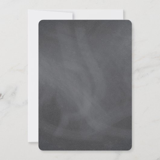 Eenvoudige rustieke bruiloft krijtbord & Waterverf Kaart (Achterkant)