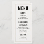 Eenvoudige rustieke bruiloft menu (Voorkant / Achterkant)