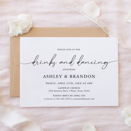 Eenvoudige rustieke bruiloft repetitie diner uitno kaart