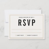 Eenvoudige rustieke bruiloft RSVP Respons Kaart - (Voorkant)