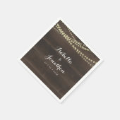 Eenvoudige rustieke bruiloft servet (Hoek)