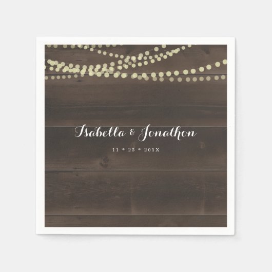 Eenvoudige rustieke bruiloft servet (Voorkant)