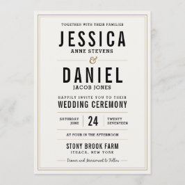 Eenvoudige rustieke bruiloft uitnodiging - Floral 