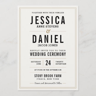 Eenvoudige rustieke bruiloft uitnodiging - Floral 