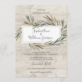 Eenvoudige rustieke bruiloft White Wood & Waterver Kaart