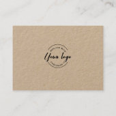 Eenvoudige rustieke Business logo Custom Afsprakenkaartje (Achterkant)