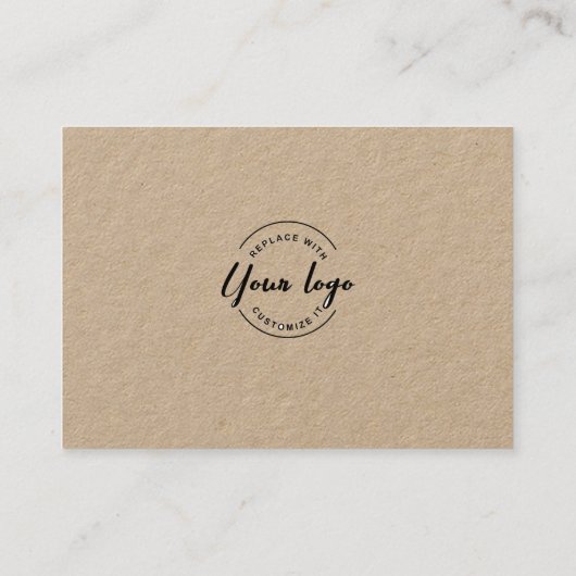 Eenvoudige rustieke Business logo Custom Afsprakenkaartje (Achterkant)