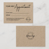 Eenvoudige rustieke Business logo Custom Afsprakenkaartje (Voorkant / Achterkant)